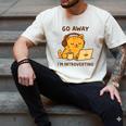 Go Away I'm Introverting Cozy Cat With Laptop And Coffee Men's Comfort Colors T-Shirt Ivory Go Away I'm Introverting Cozy Cat With Laptop And Coffee Men's Comfort Colors T-Shirt Ivory