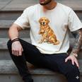 Golden Retriever I Love Dad Dog Dad Father's Day Men's Comfort Colors T-Shirt Ivory