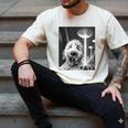 Goldendoodle Alien UFO Taking a Selfie Dog Mom Dad Men's Comfort Colors T-Shirt Ivory