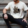 Grey Cat Torn Cloth Cat Dad Cat Mom Cat Lover Men's Comfort Colors T-Shirt Ivory