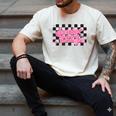 Groovy Senior Class Of 2026 Coquette Pink Bow Graduation Men's Comfort Colors T-Shirt Ivory