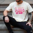 Groovy I Wear Pink In Memory Of My Aunt Breast Cancer Back Men's Comfort Colors T-Shirt Ivory