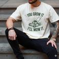 You Grow It I'Ll Mow Lawn Mower Dad Dad Gardening Men's Comfort Colors T-Shirt Ivory