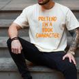 Halloween Pretend I'm Book Character Costume Lazy Adult Kids Men's Comfort Colors T-Shirt Ivory