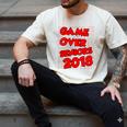 High School Graduation Tshirt Game Over Senior Class Of 2018 Men's Comfort Colors T-Shirt Ivory