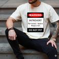 Introvert Warning Danger Do Not Pet Disturb Anti-Social Men's Comfort Colors T-Shirt Ivory