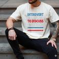 Introvert But Willing To Discuss Politics USA Elections 2024 Men's Comfort Colors T-Shirt Ivory