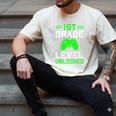 Kids 1st Grade Level Unlocked Back To School Gamer Graduation Men's Comfort Colors T-Shirt Ivory