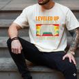 Leveled Up To Dad Of 3 Three Daddy Again 2025 Father's Day Men's Comfort Colors T-Shirt Ivory