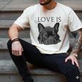 Love Is French Bulldog Shirt Frenchie Lover Tee Dog Mom Dad Men's Comfort Colors T-Shirt Ivory