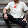 I Love Hot Dads With Beards I Heart Hot Dads Shirt Men's Comfort Colors T-Shirt Ivory
