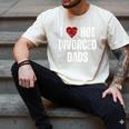 I Love Hot Divorced Dads Red Hearts Men's Comfort Colors T-Shirt Ivory
