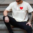 I Love Literature Heart Books Writing Reading Read Write Men's Comfort Colors T-Shirt Ivory
