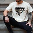 Mallard Duck Hunting Camo Easily Distracted Duck Dad Men's Comfort Colors T-Shirt Ivory