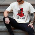 Marvel Super Heroes Pets Deadpool Loves Dogpool Dog Dad Men's Comfort Colors T-Shirt Ivory
