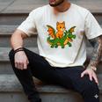 Orange Cat Dragon Riding Animal Lover Mom Dad Kids Men's Comfort Colors T-Shirt Ivory