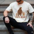 Papa Bear Dad Two Cubs Daddy Bear 2 Kids Father's Day Men's Comfort Colors T-Shirt Ivory