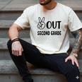 Peace Out Second Grade Last Day Of School Graduation Kids Men's Comfort Colors T-Shirt Ivory