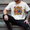 Peace Sign Groovy Vibes Costume Nostalgia Tie Dye Fashion Men's Comfort Colors T-Shirt Ivory