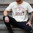 Proud Mom Of A 2021 Graduate Leopard Print Graduation Mama Men's Comfort Colors T-Shirt Ivory