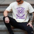 Purple In Memory Of My Husband Pancreatic Cancer Awareness Men's Comfort Colors T-Shirt Ivory