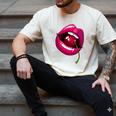 Rainbow Lips With a Cherry In The Mouth 80s Nostalgia Premium Tri-Blend Men's Comfort Colors T-Shirt Ivory Rainbow Lips With a Cherry In The Mouth 80s Nostalgia Premium Tri-Blend Men's Comfort Colors T-Shirt Ivory