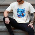 Readsolotl Blue Kawaii Axolotl Book Lover Reading Men's Comfort Colors T-Shirt Ivory
