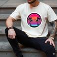 Retro 80s Synthwave Sunset & Palm Trees Retro Nostalgia 80s Men's Comfort Colors T-Shirt Ivory