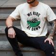 We Ride At Dawn Lawn Mower Zero-Turn Dad Mowing Men's Comfort Colors T-Shirt Ivory