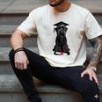 Russian Terrier Dog Graduation Cap Graduate Owner Grad Men's Comfort Colors T-Shirt Ivory