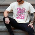 Senior 2026 Graduation Girls Coquette Pink Bow Class Of 2026 Premium Men's Comfort Colors T-Shirt Ivory