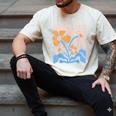 Senior 2026 Retro Groovy Flowers Graduation Men's Comfort Colors T-Shirt Ivory