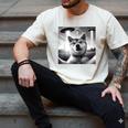 Shiba Inu Dog Dad Mom Graphic Selfie UFOs Weird Aliens Men's Comfort Colors T-Shirt Ivory