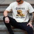 Sleeping Cat And Books With Coffee Lover Men's Comfort Colors T-Shirt Ivory