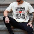 I Survived My Husband's Nursing Degree School Graduation Men's Comfort Colors T-Shirt Ivory