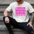 I Survived Nursing School Class Of 2018 Graduation Shirt Men's Comfort Colors T-Shirt Ivory
