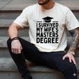 I Survived My Wife's Masters Degree Graduation Class Of 2025 Men's Comfort Colors T-Shirt Ivory
