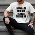 I Wanna Be Nice But Everyone Annoys Me Introvert Men's Comfort Colors T-Shirt Ivory I Wanna Be Nice But Everyone Annoys Me Introvert Men's Comfort Colors T-Shirt Ivory