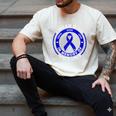 I Wear Blue In Memory Of My Aunt Colon Cancer Awareness Men's Comfort Colors T-Shirt Ivory