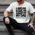 I Wear Pink In Memory Of My Dad Breast Cancer Awareness Men's Comfort Colors T-Shirt Ivory
