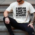 I Wear Pink In Memory Of My Mommy Breast Cancer Awareness Men's Comfort Colors T-Shirt Ivory