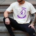 Wear Purple In Memory Of Cousin Pancreatic Cancer Awareness Men's Comfort Colors T-Shirt Ivory Wear Purple In Memory Of Cousin Pancreatic Cancer Awareness Men's Comfort Colors T-Shirt Ivory