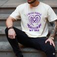 I Wear Purple In Memory Of My Dad Alzheimers Awareness Heart Men's Comfort Colors T-Shirt Ivory