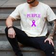 I Wear Purple In Memory Of My Dad Pancreatic Cancer Men's Comfort Colors T-Shirt Ivory