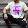I Wear Purple In Memory Of My Husband Pancreatic Cancer Premium Tri-Blend Men's Comfort Colors T-Shirt Ivory I Wear Purple In Memory Of My Husband Pancreatic Cancer Premium Tri-Blend Men's Comfort Colors T-Shirt Ivory