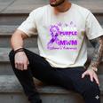 I Wear Purple In Memory Of My Mom Alzheimers Awareness Men's Comfort Colors T-Shirt Ivory I Wear Purple In Memory Of My Mom Alzheimers Awareness Men's Comfort Colors T-Shirt Ivory