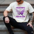 I Wear Purple In Memory For My Son Epilepsy Awareness Ribbon Men's Comfort Colors T-Shirt Ivory I Wear Purple In Memory For My Son Epilepsy Awareness Ribbon Men's Comfort Colors T-Shirt Ivory