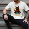 Wizard Cat Reading a Book While Crocheting Men's Comfort Colors T-Shirt Ivory