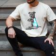 Women Dog Pitbull I Love Dad Tattoo Men's Comfort Colors T-Shirt Ivory