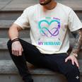 Women's I Wear Teal & Purple In Memory Of My Husband Men's Comfort Colors T-Shirt Ivory Women's I Wear Teal & Purple In Memory Of My Husband Men's Comfort Colors T-Shirt Ivory
